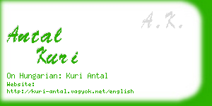 antal kuri business card